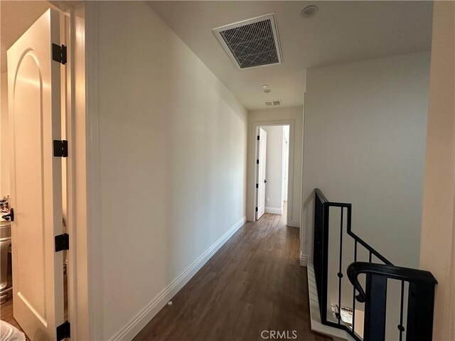 418UNITD W Fairview Ave Unit D, Arcadia, CA 91007 - corridor featuring dark wood-type flooring, baseboards, and an upstairs landing