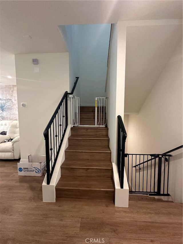 418UNITD W Fairview Ave Unit D, Arcadia, CA 91007 - staircase with wood finished floors