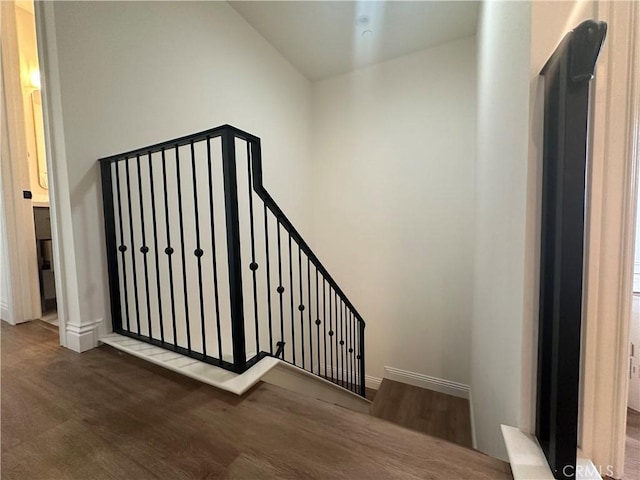 418UNITD W Fairview Ave Unit D, Arcadia, CA 91007 - stairway with baseboards and lofted ceiling