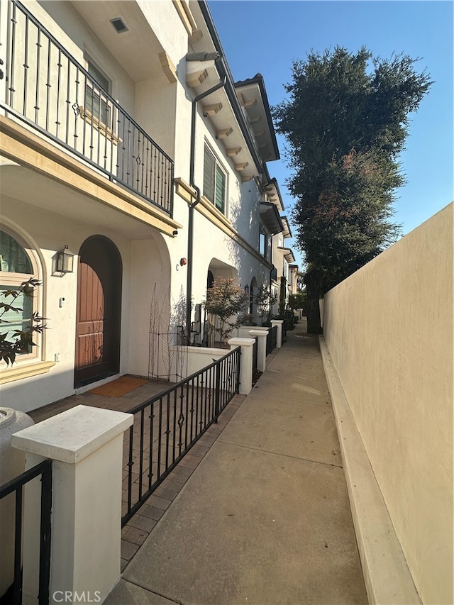 view of patio / terrace featuring a balcony