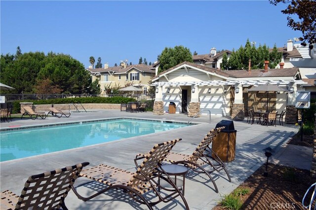 view of pool with a patio area