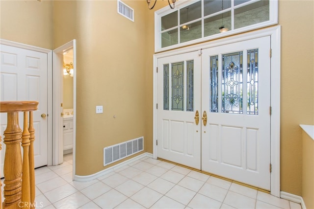 view of tiled entryway