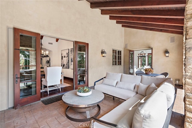 view of patio with an outdoor living space