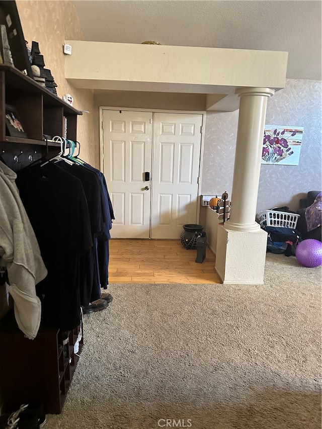 interior space featuring hardwood / wood-style floors