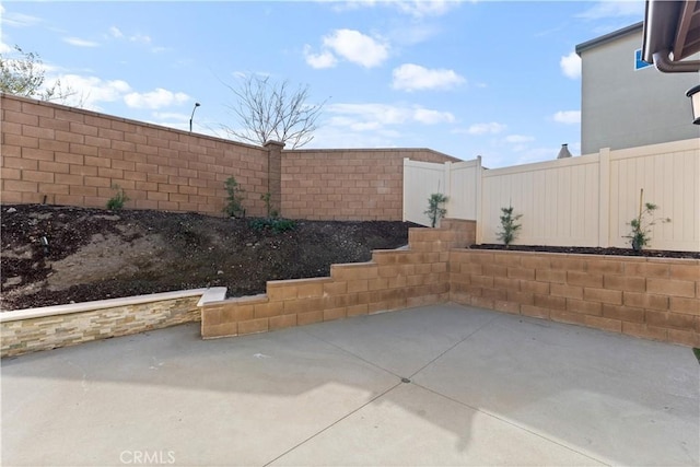 view of patio / terrace featuring a fenced backyard