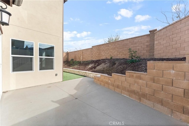 view of patio / terrace with a fenced backyard