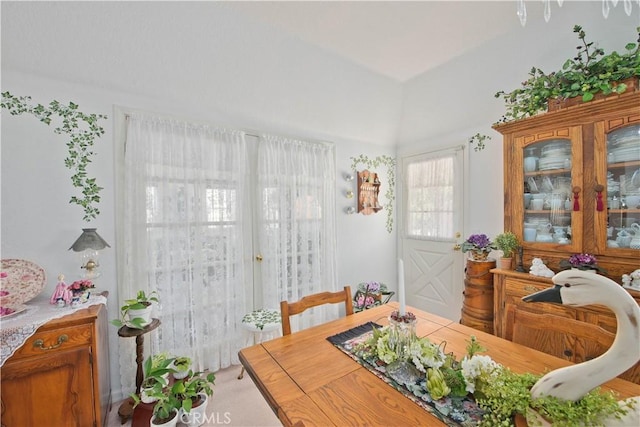 view of dining area