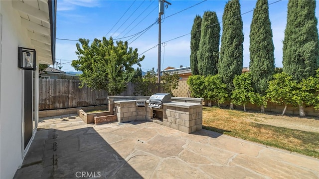 view of patio featuring area for grilling