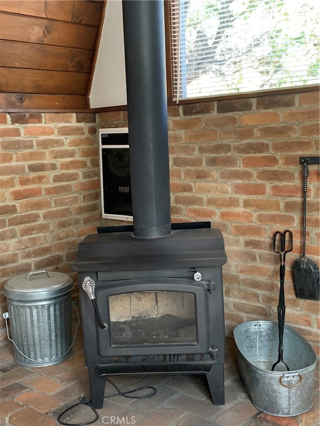 details with a wood stove