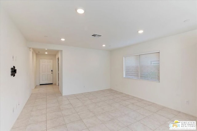 view of tiled spare room