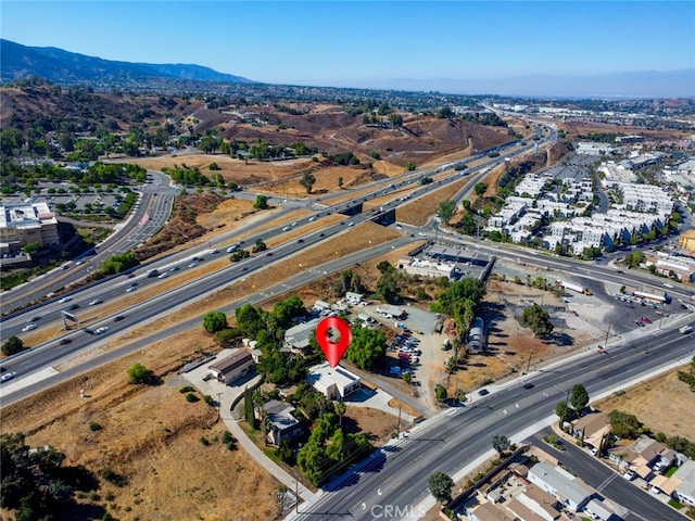 aerial view featuring a mountain view