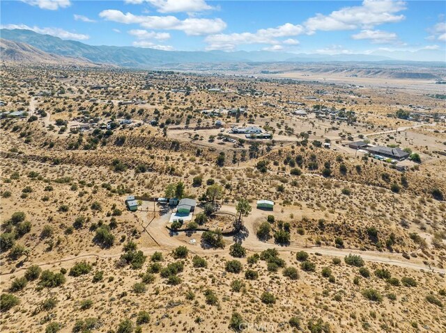 aerial view with a mountain view