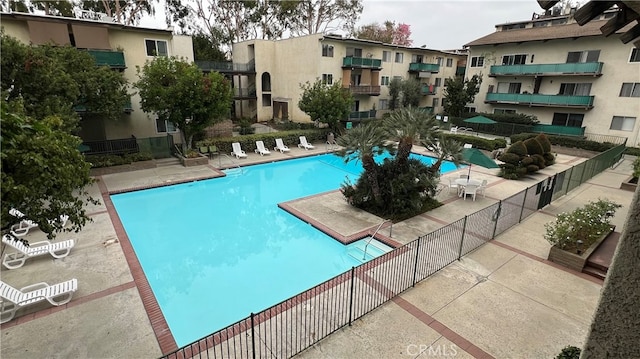 view of pool with a patio