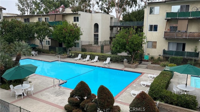 view of pool with a patio area