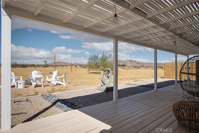 deck with a pergola