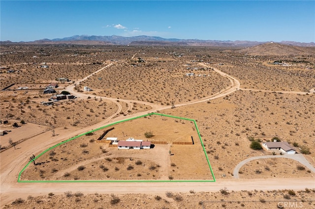 drone / aerial view with a mountain view