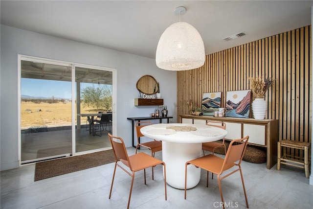 view of dining room