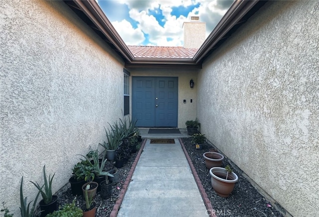 view of doorway to property