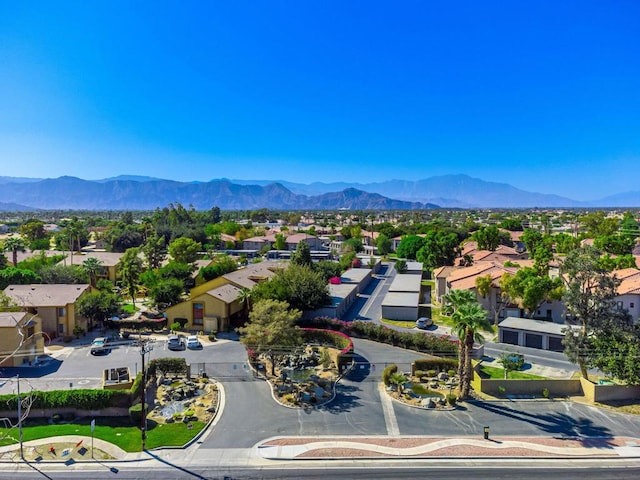 aerial view featuring a mountain view