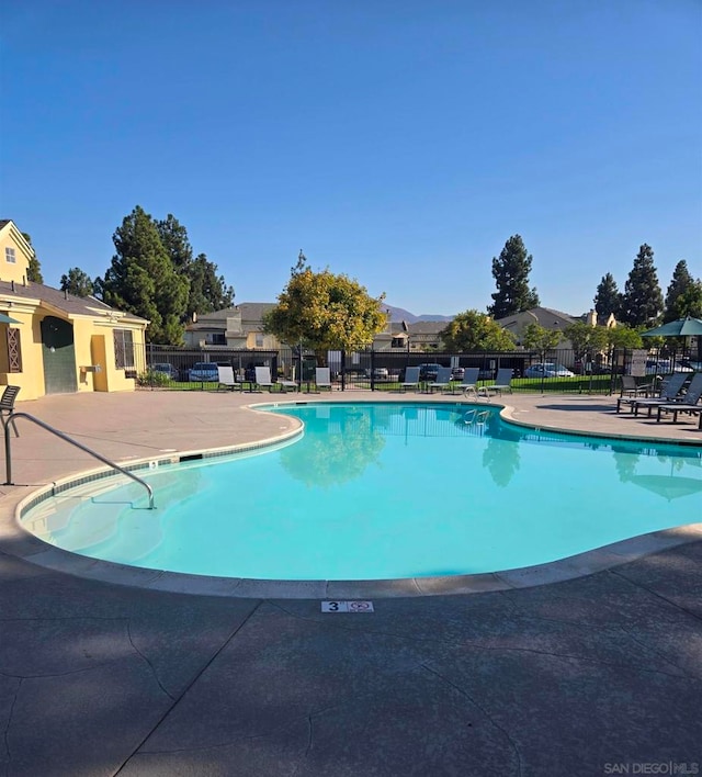 view of pool with a patio area