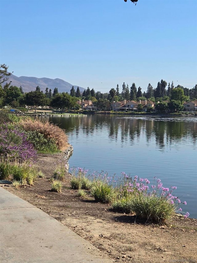 water view featuring a mountain view