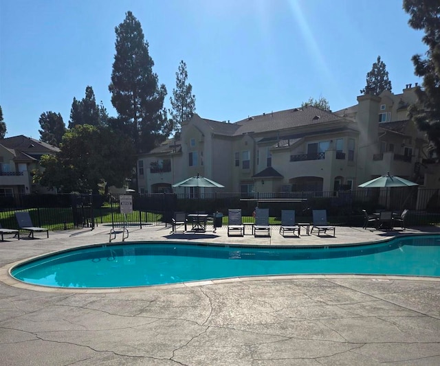 view of pool with a patio