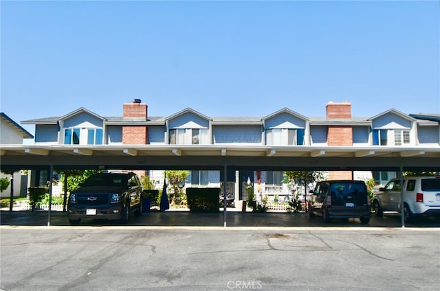 view of front of house with a carport