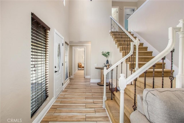 entrance foyer featuring light hardwood / wood-style flooring