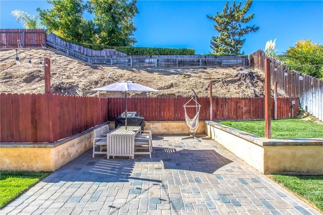 view of patio / terrace featuring area for grilling