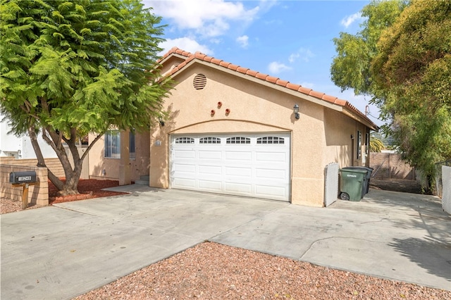 view of front facade with a garage