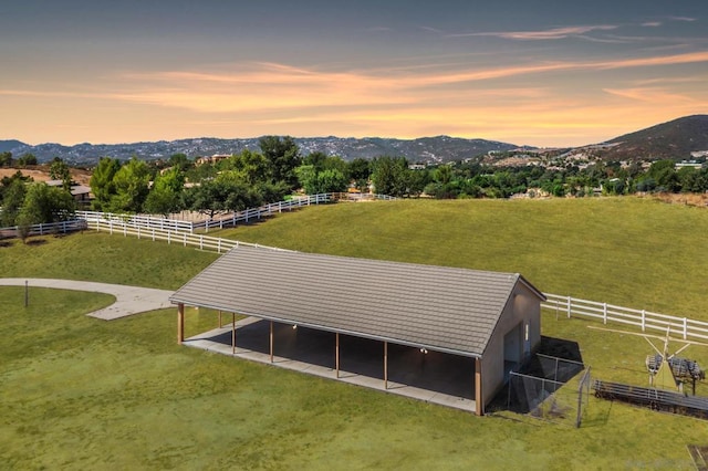 property view of mountains featuring a rural view