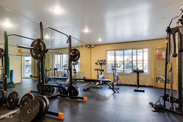 view of exercise room