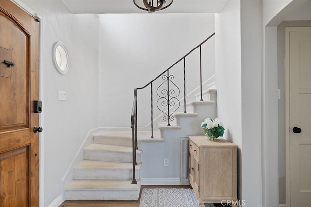 entryway with light wood-type flooring