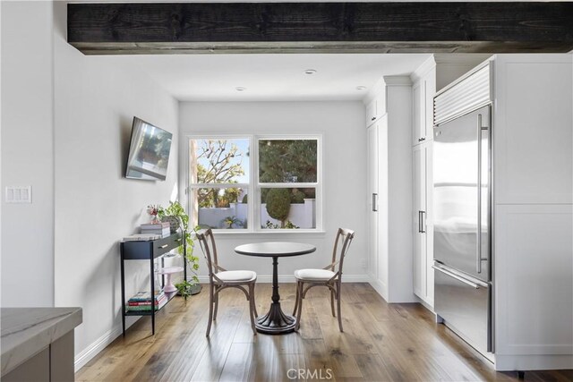 dining area featuring wood-type flooring