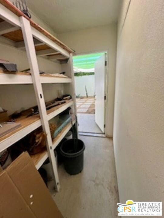 view of storage room