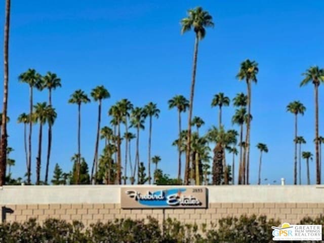 view of community sign