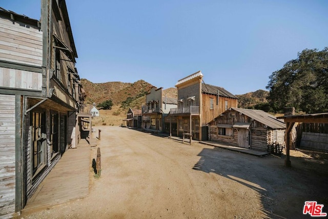 view of road featuring a mountain view