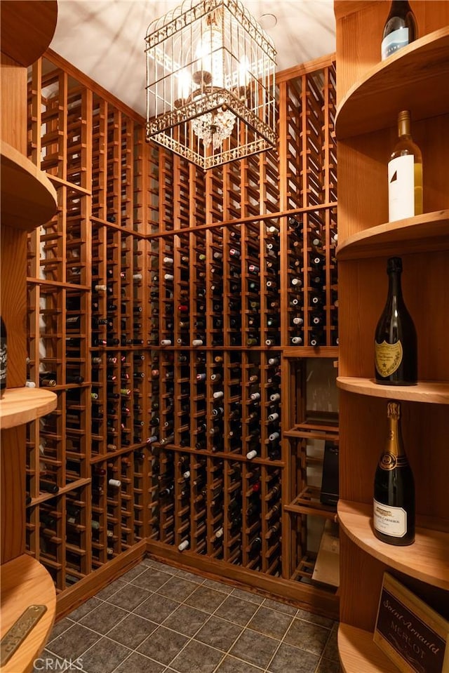 view of wine room