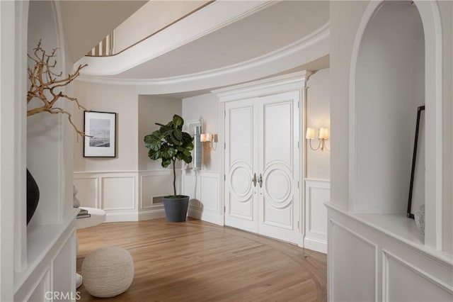 entrance foyer featuring light wood-type flooring