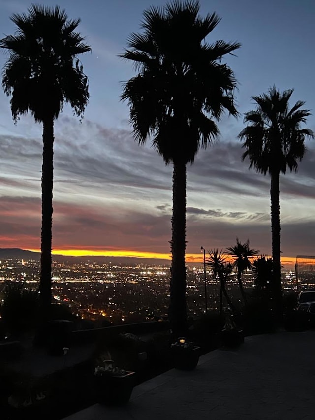 view of nature at dusk