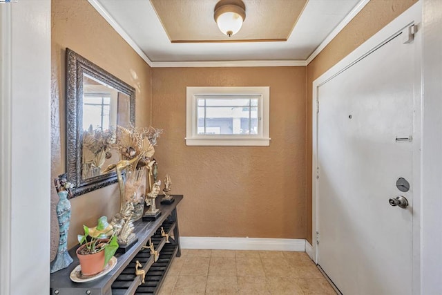 doorway featuring plenty of natural light and light tile patterned floors