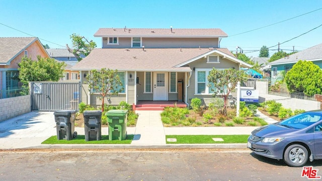 view of front of property with a porch