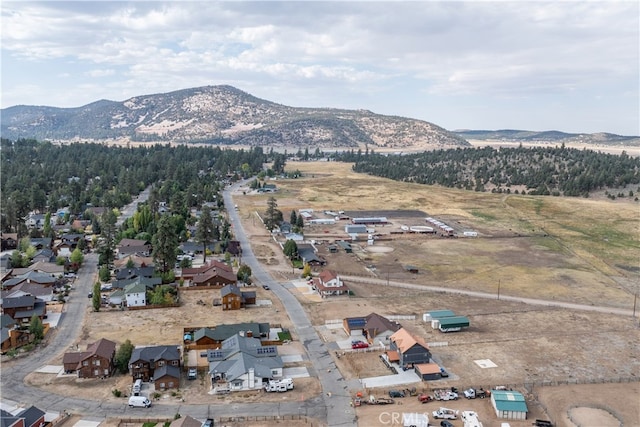 bird's eye view featuring a mountain view