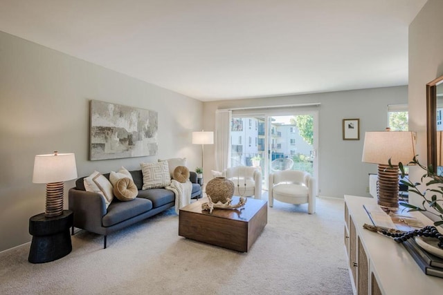 view of carpeted living room