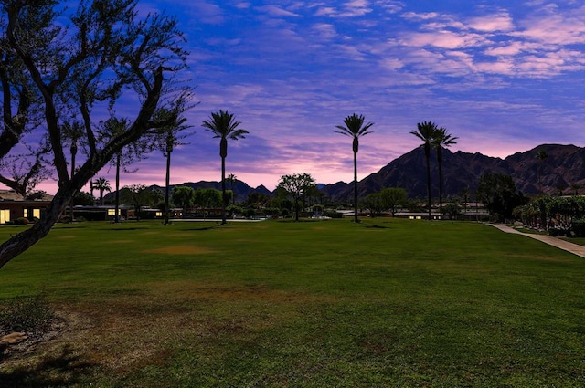 exterior space with a mountain view