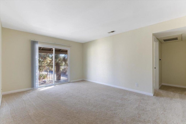 view of carpeted spare room