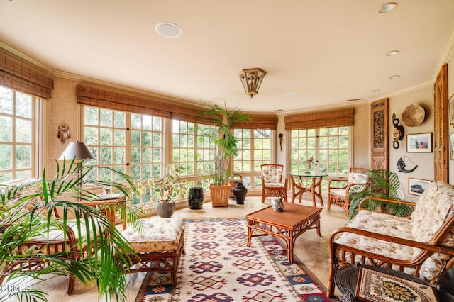 view of sunroom