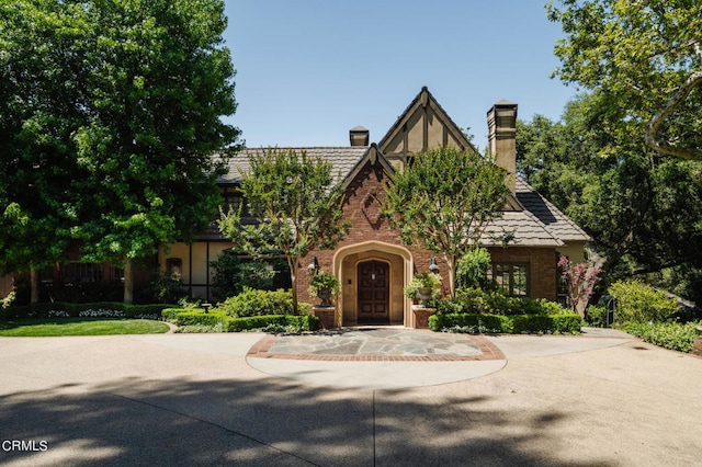 view of tudor-style house