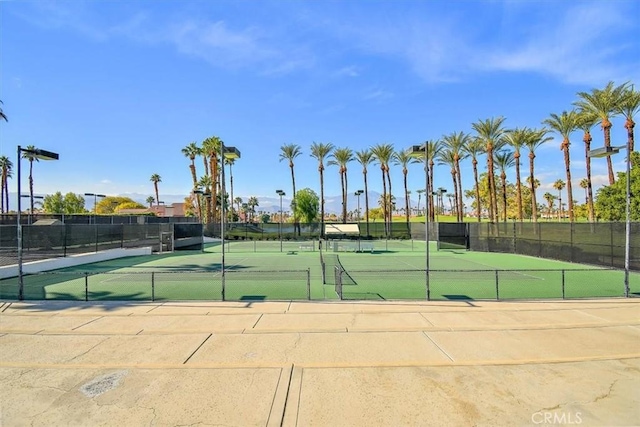 128 Desert Falls Dr E, Palm Desert, CA 92211 - view of tennis court featuring fence