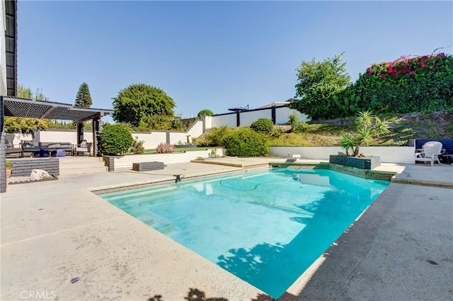 view of pool featuring a patio area